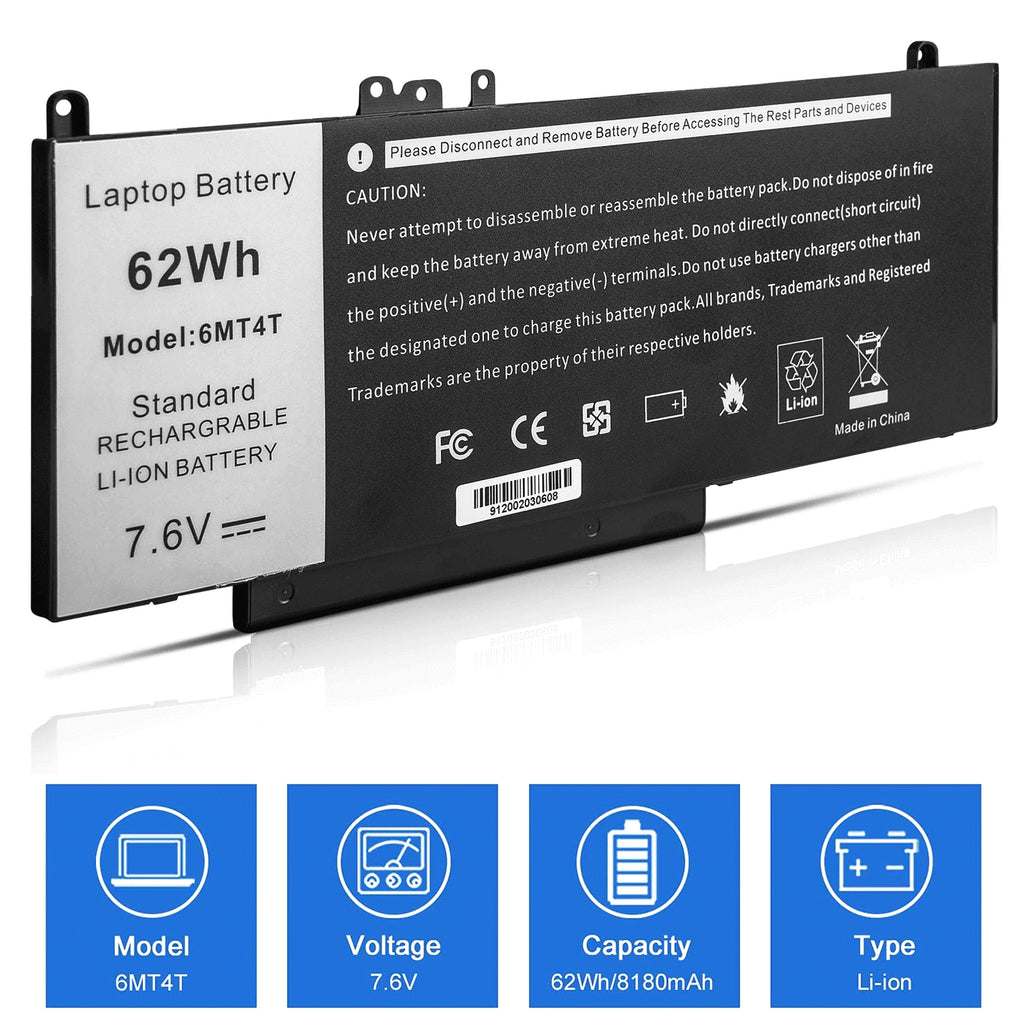 6MT4T Battery For Dell Latitude E5470 E5570 P62G001 Precision 3510 Series 079VRK