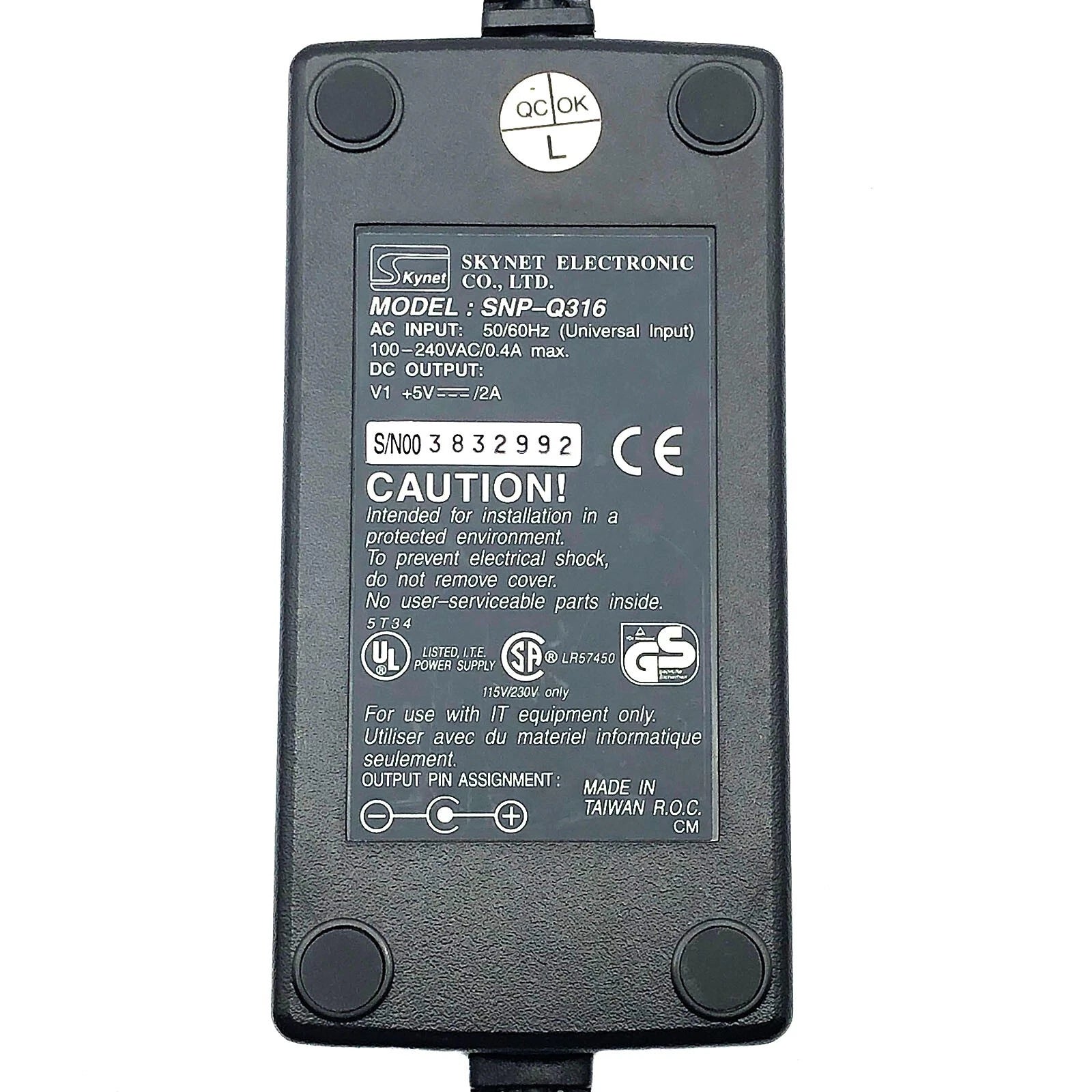 NEW Genuine Skynet SNP-Q316 AC/DC Power Adapter 5V 2A 10W Charger 5.5x2.1mm