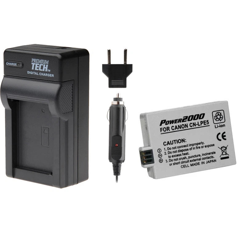 LP-E5 Battery & Charger + 16GB Value Kit for Canon EOS Rebel XS, XSi, T1i SLR
