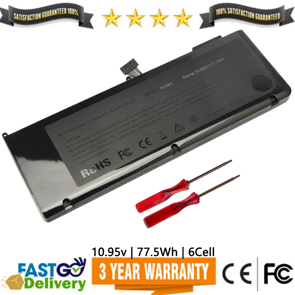 NEW A1382 Battery for Apple MacBook Pro Unibody 15" A1286 2011 2012 Notebook PC
