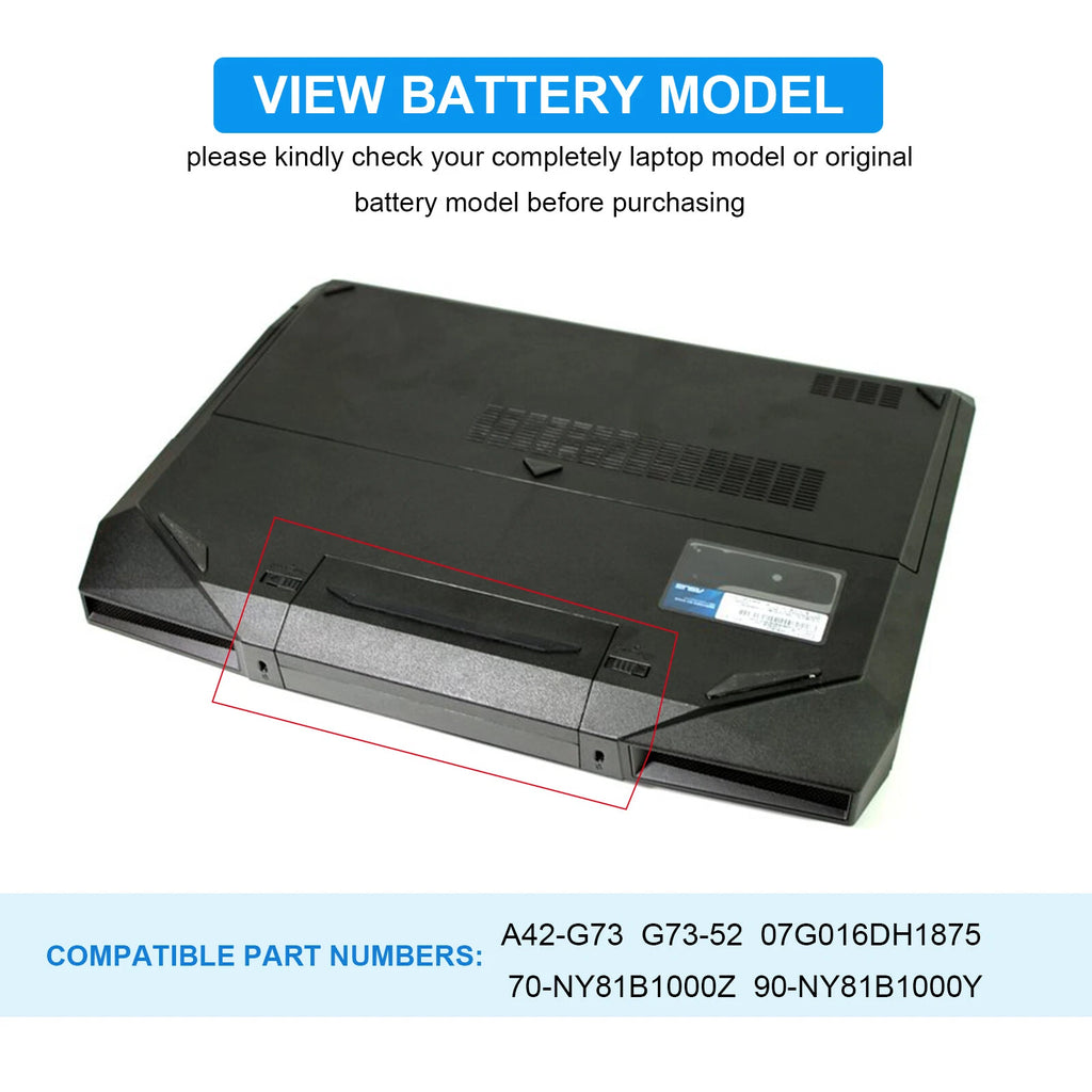 G73 Laptop Battery For ASUS G73JH G73JW G73j G73SW G53 G53S A42-G73 G73-52 77Wh