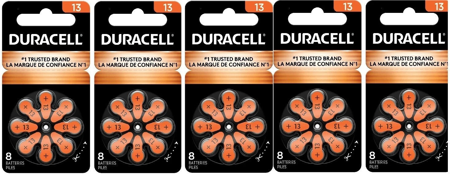 Duracell Activair Mercury Free Hearing Aid Batteries Size 13 (16-160) Exp 2029