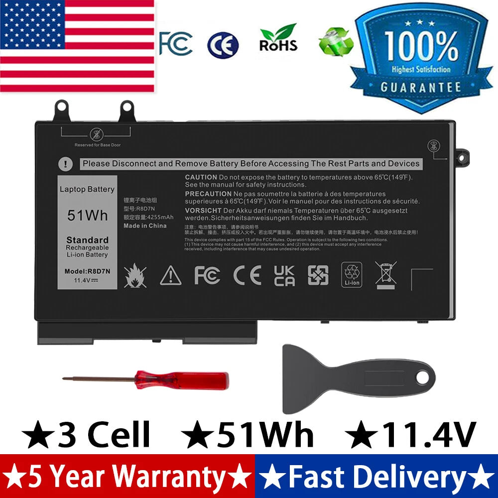 R8D7N Battery For Precision 3540 M3540 3550 Inspiron 7590 7591 7791