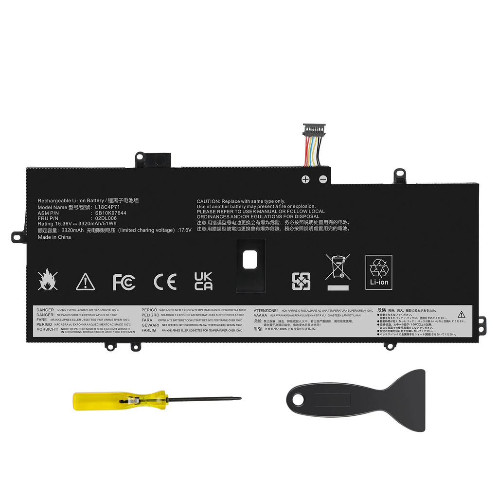 Battery For Lenovo ThinkPad X1 Carbon 7th 8th Gen L18C4P71 L18L4P71 L18M4P72 US