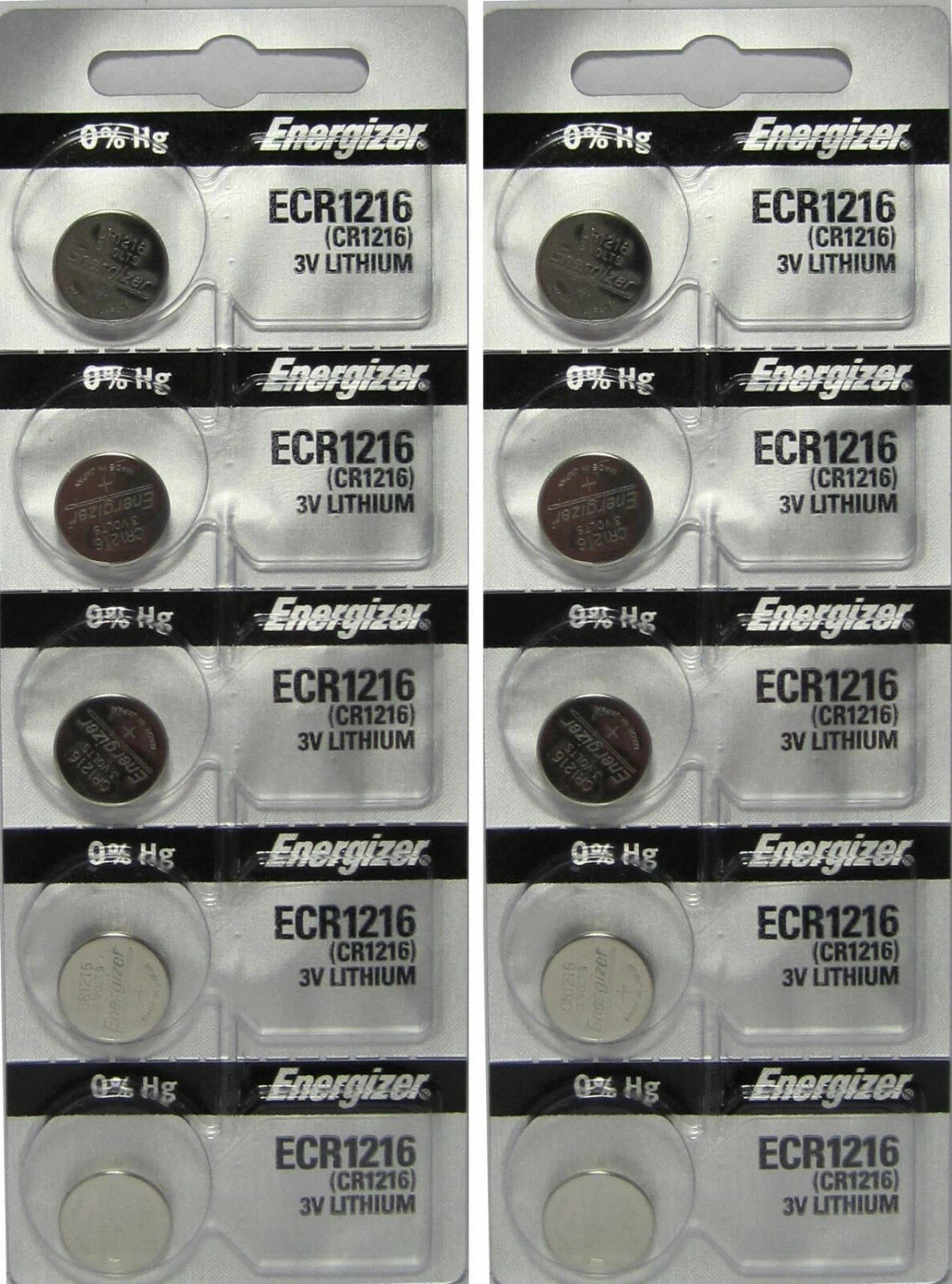 10 NEW SUPER FRESH ENERGIZER CR1216 LITHIUM COIN BATTERIES BR1216 CR1216 DL1216B