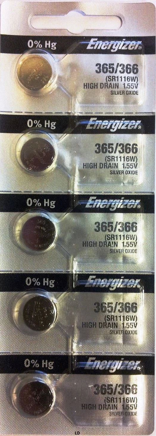 ENERGIZER 366/365 SR1116W (2 piece) SR1116 BATTERY NEW SEALED Authorize Seller