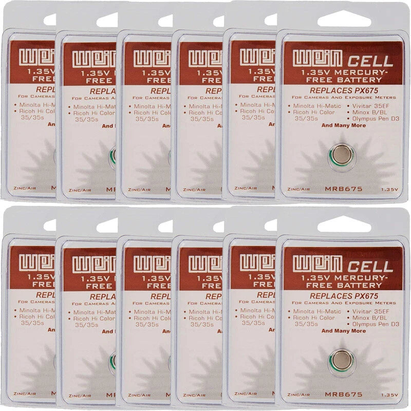 12 Pack Wein Cell PX675 Zinc Air 1.35V Battery