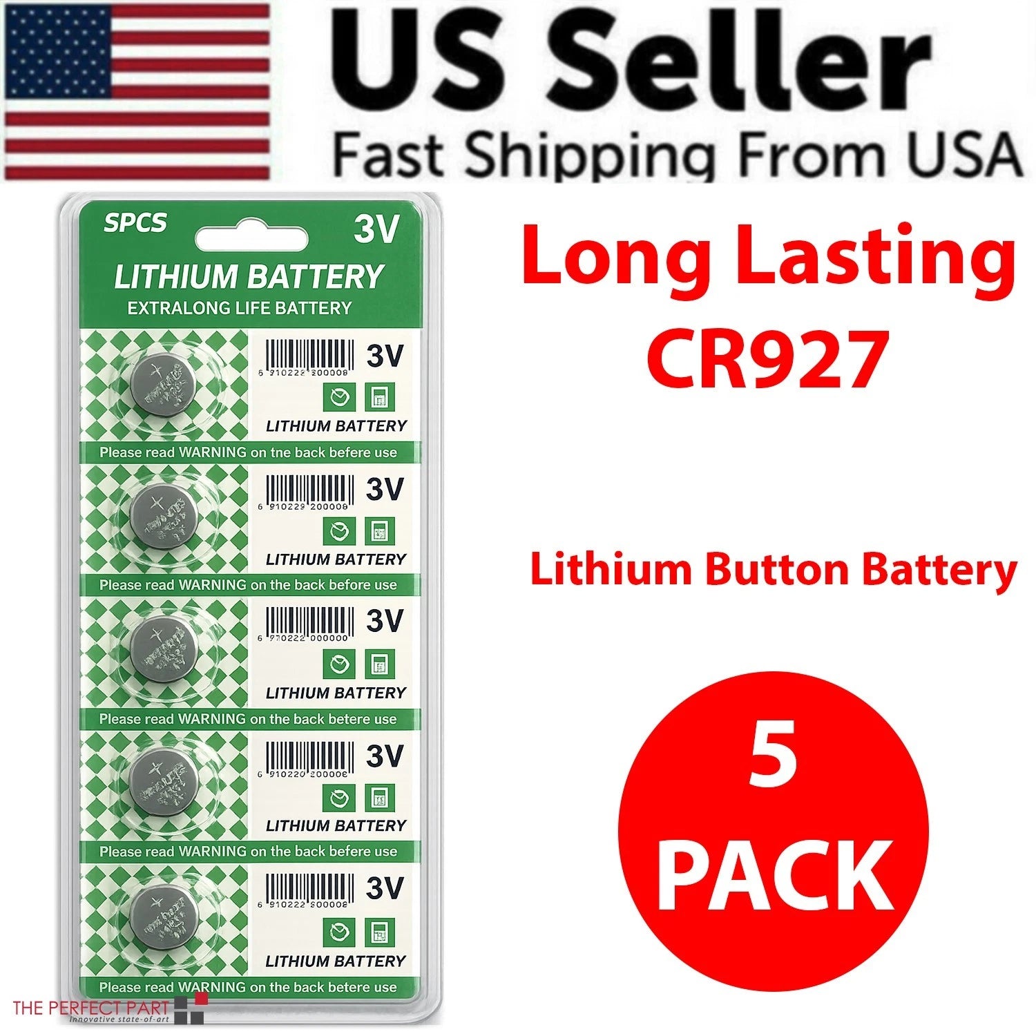 5 PCS CR927 DL927 BR927 LM927 KCR927 927 Lithium Battery 3V Button Cell Watch US
