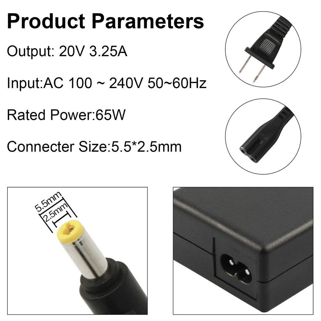 65W Power Supply AC Adapter Charger For Fujitsu Lifebook T731 T732 T730 Notebook