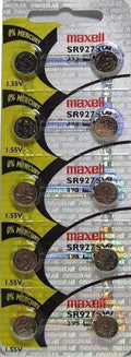 10 Maxell 395 SR927SW Silver Oxide Batteries Hologram