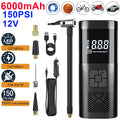 Cordless Tire Inflator Air Compressor Air Pump 6000mAh Rechargeable Battery