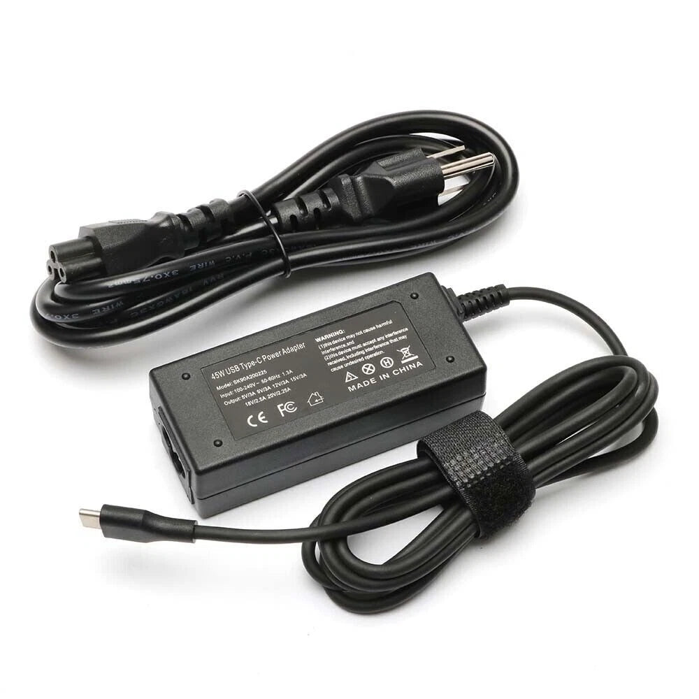 Genuine 45W Type-C USB-C Laptop Charger for HP Chromebook Lenovo Dell Samsung
