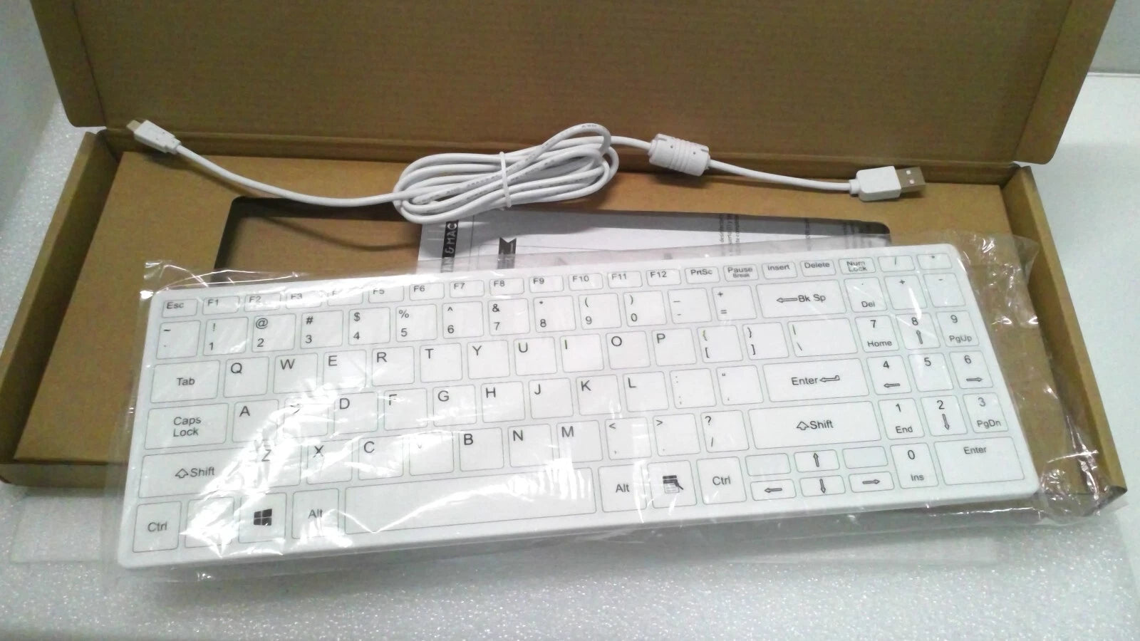 Lot of 10 - NEW HP WIRED USB KEYBOARD 926941-001 White