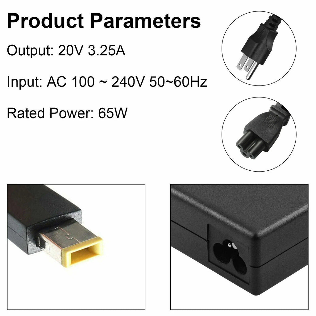 65W AC Adapter Charger For Lenovo ThinkCentre M910q 10MV Tiny Desktop Power Cord