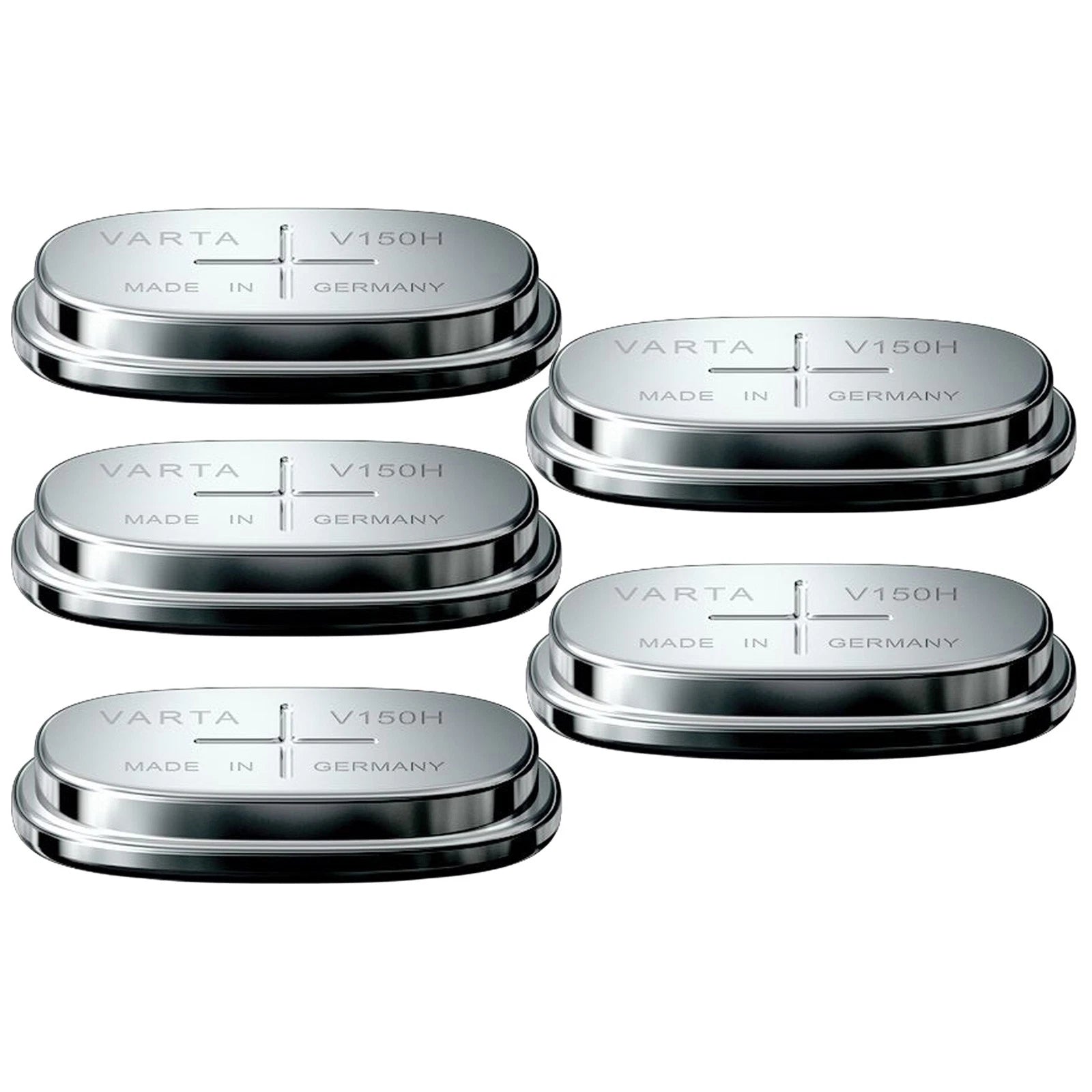 5x VARTA V150H 1.2V 150mAh NiMH Rechargeable Button Cell Battery 55615101501