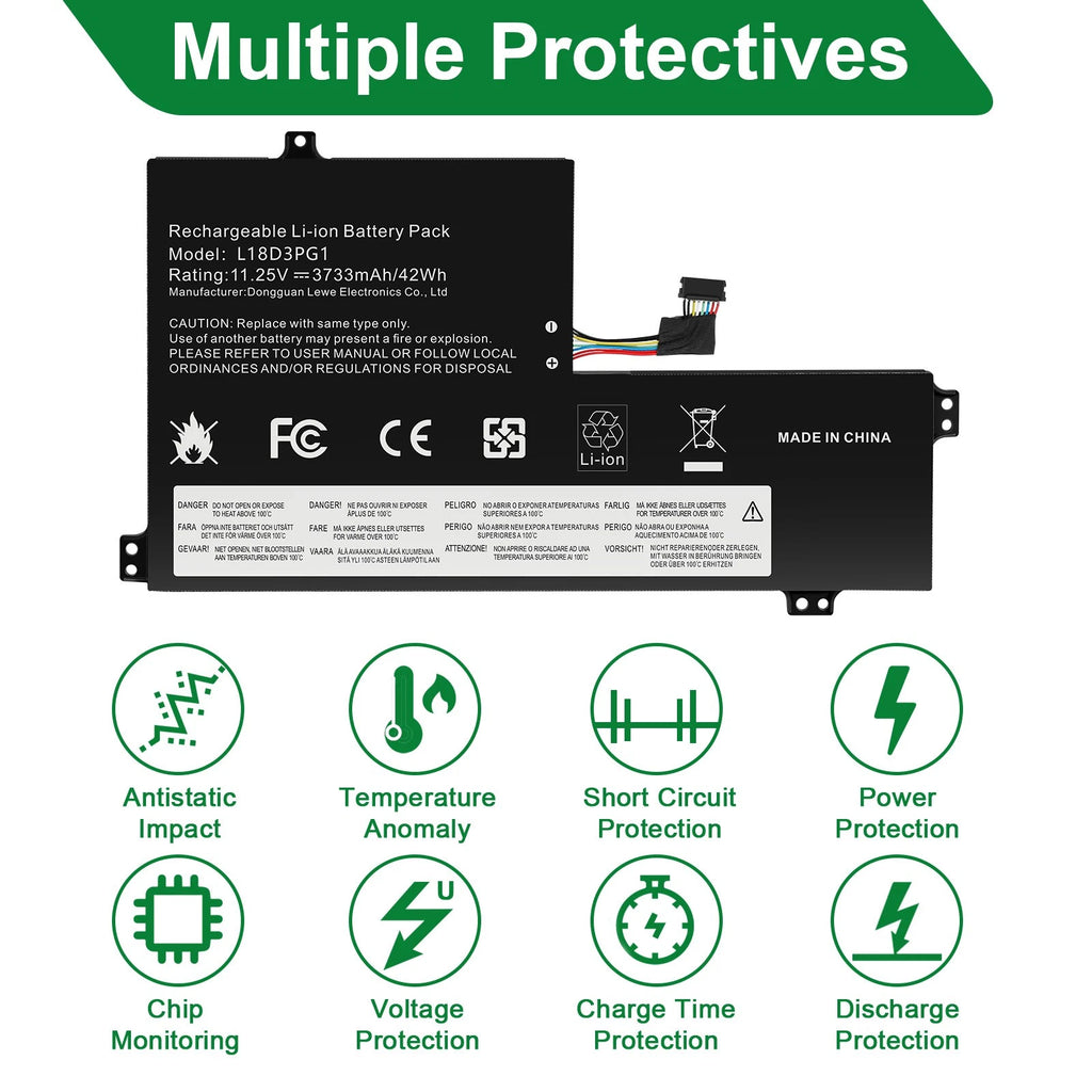 ? L17M3PB0 L17L3PB0 L18D3PG1 BATTERY FOR LENOVO 100E 300E 500E CHROMEBOOK SERIES