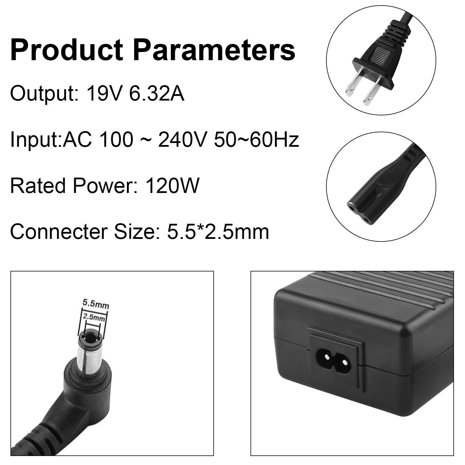 120W AC Adapter Charger for ASUS ROG GL551J GL551JW GL551JM Power Supply Cord