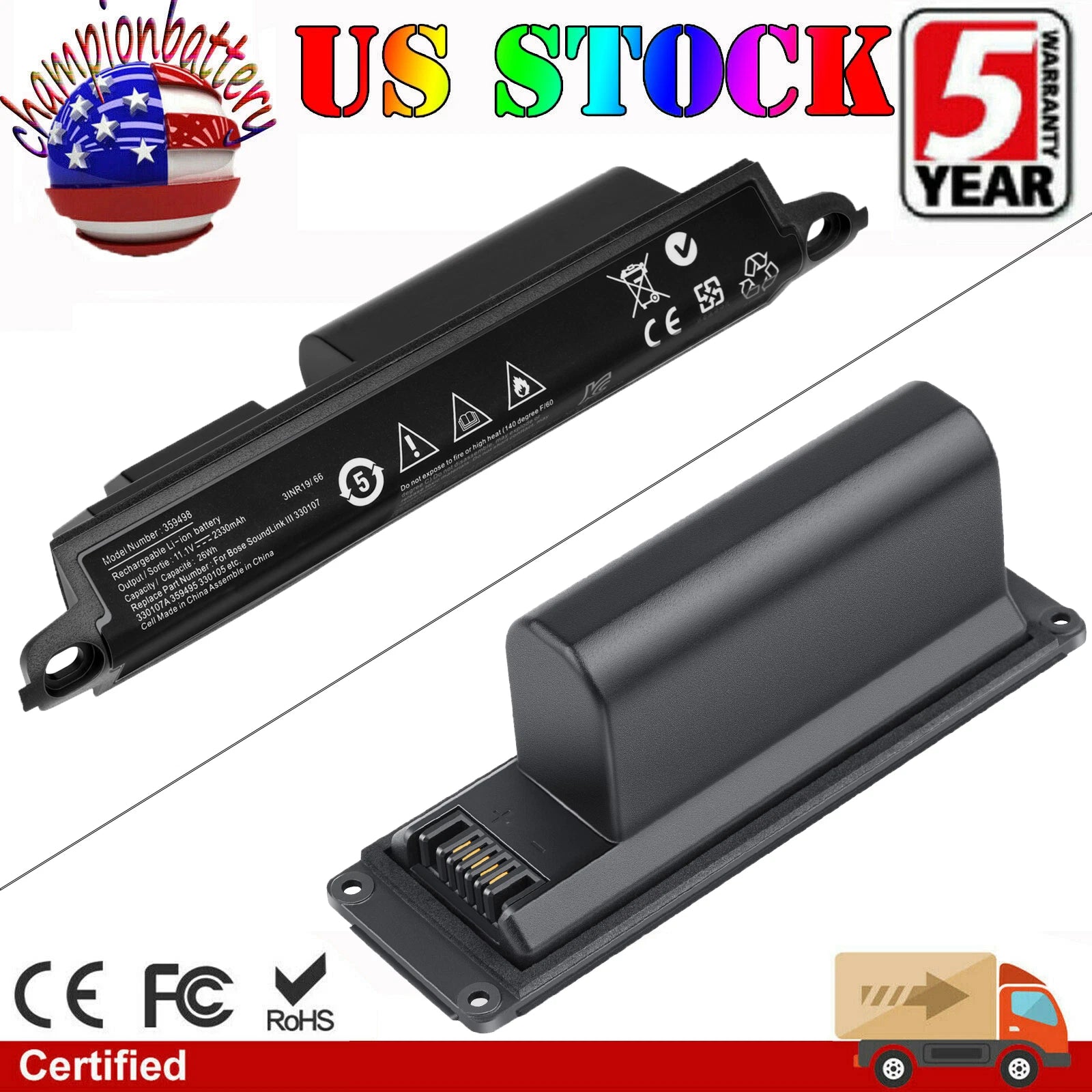 359498/061384 Battery for Bose SoundLink Bluetooth Mobile Speaker II 404600 26Wh