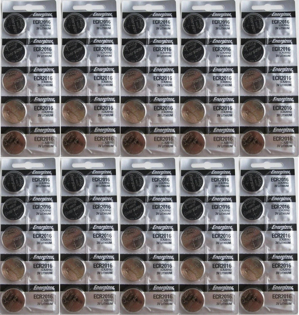 50 NEW ENERGIZER CR2016 CR 2016 BL DL2016 ECR 2016 3v LITHIUM Batteries Exp 2032