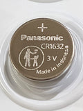 2 pc BULK PANASONIC CR1632 3v LITHIUM BATTERY CR 1632 CMOS KEY FOBS EXPIRE 2032