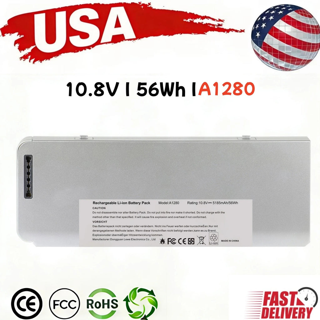 A1280 Battery For Apple MacBook 13 inch Aluminum Unibody A1278 (2008) 56Wh