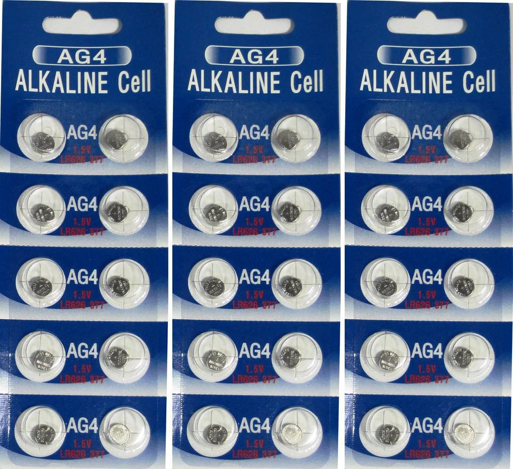 30 AG4 LR626 377 SR66 1.5V Alkaline Button Cell Watch Batteries Ships From USA