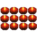 Submersible Waterproof Battery LED Tea Light ~ ORANGE ~ 12 Pack HALLOWEEN Décor