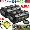40V 6.0Ah Battery / Rapid Charger For Ryobi 40 Volt Lithium OP4050 OP40602 US