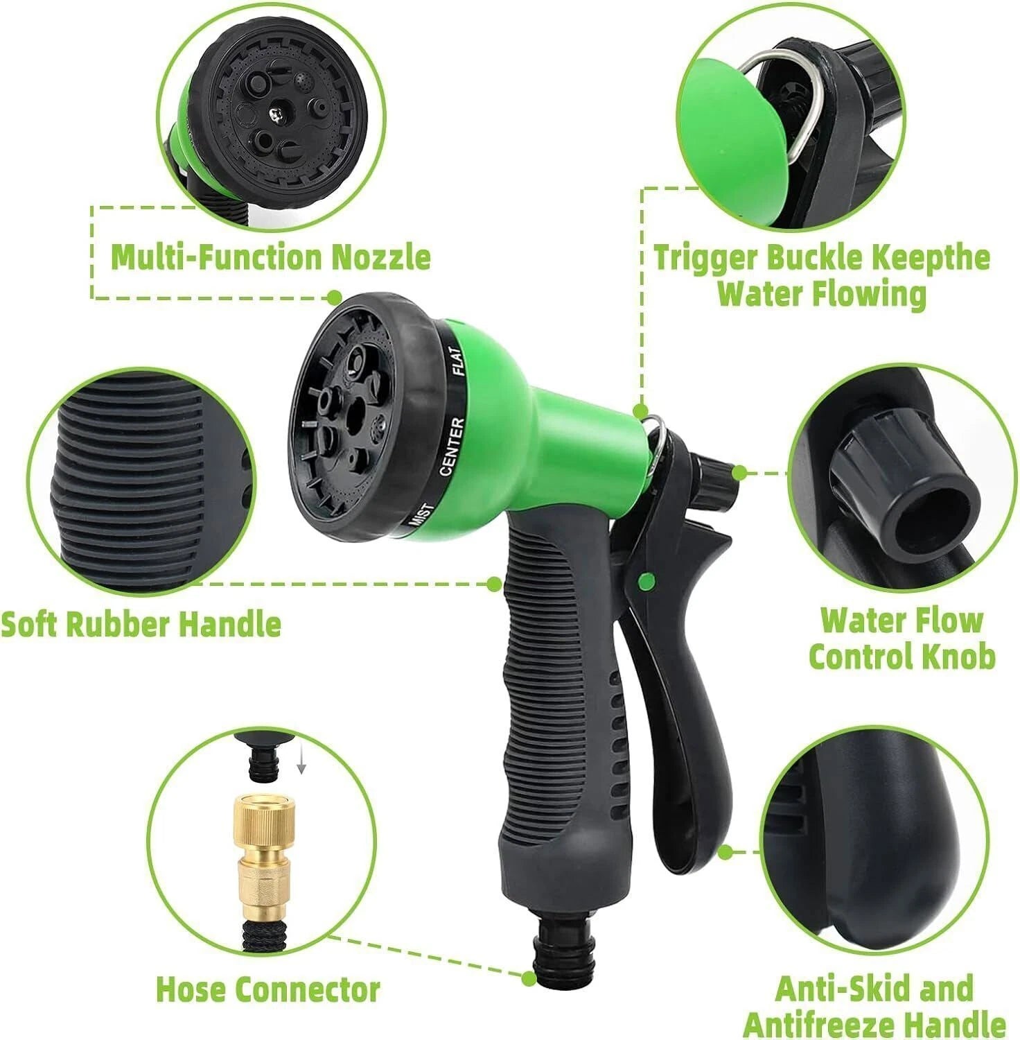 4X Strong Expandable Flexible Garden Hose Water Hose 25, 50, 75, 100FT - Deluxe