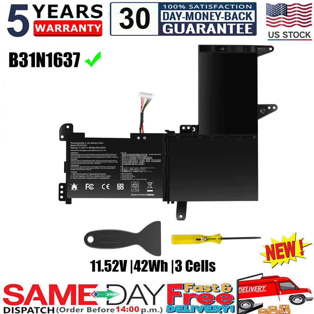 B31N1637 Battery For ASUS VivoBook F510 F510U F510UA F510UQ F510QA Series 42Wh