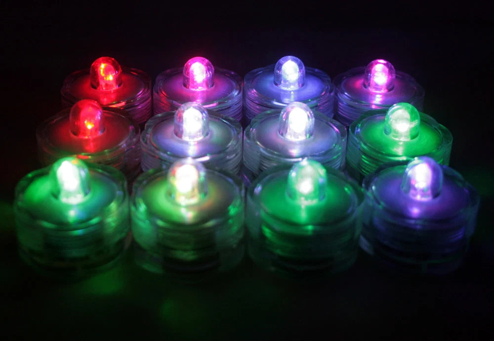 Multi-Color Changing LED very bright tealights, 24 - Candles Battery operated