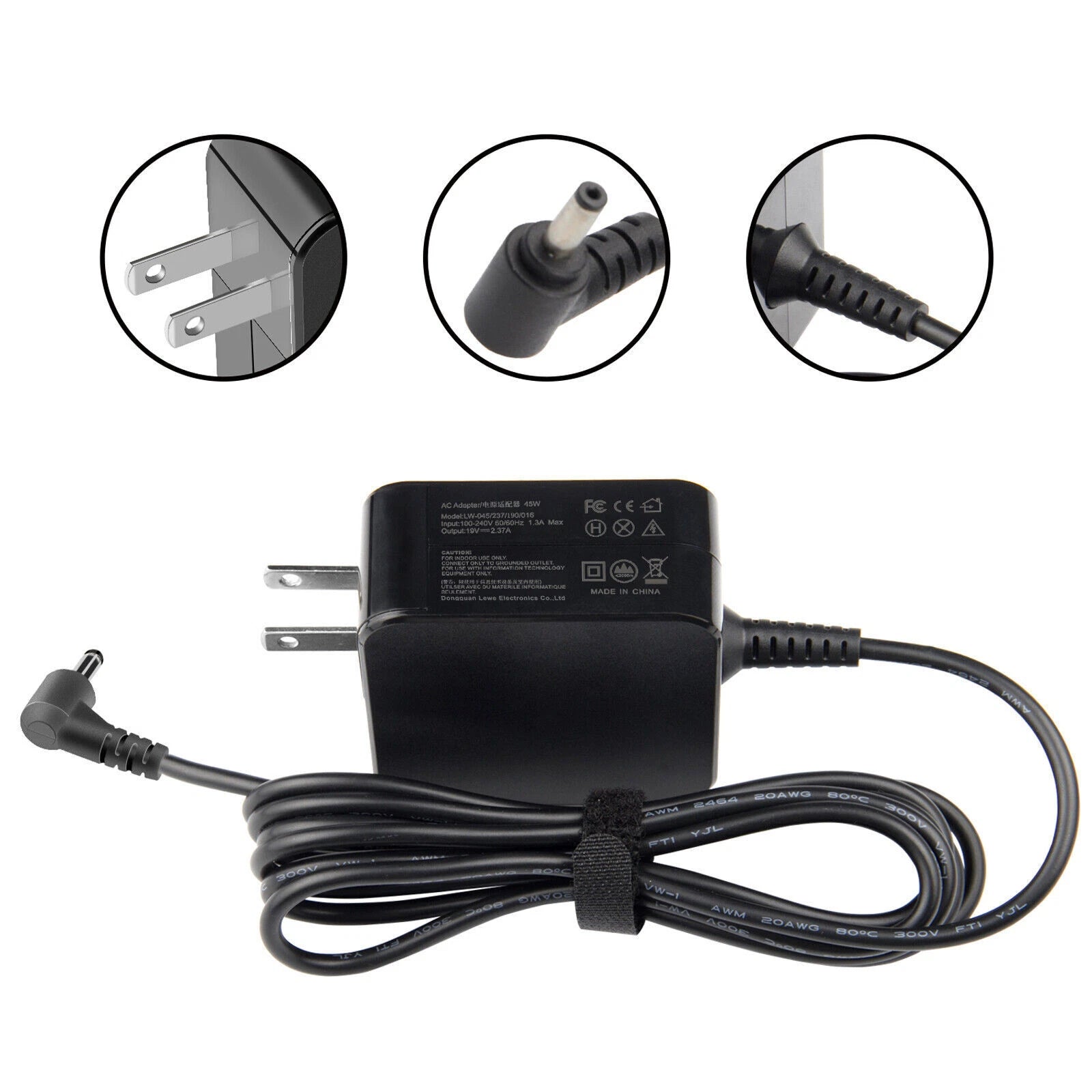 45W 19V 2.37A Laptop Charger Power Adapter For Asus AD883J20 ADP-45BW B X540S US