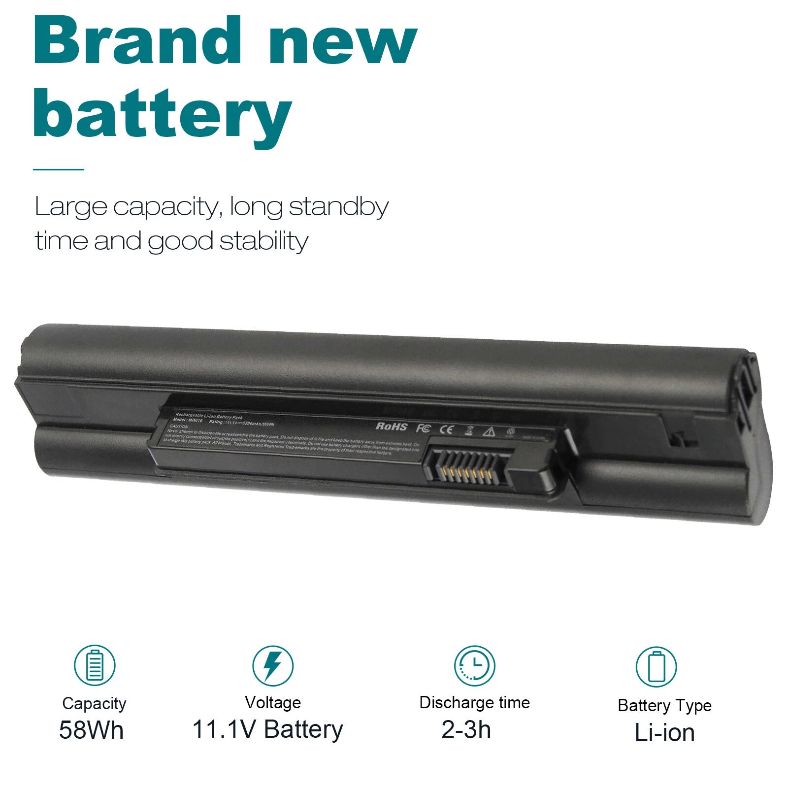 Battery for Dell Inspiron Mini 10 10V 1010 1010V 1011 1011N H768N PP19S 312-0908