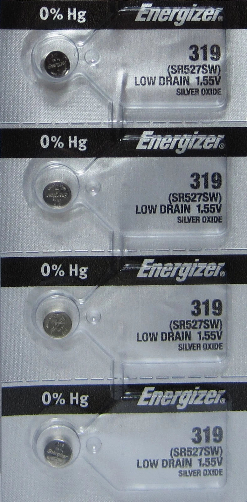 4 ENERGIZER SR527SW SR527W SR527 Silver Oxide Batteries