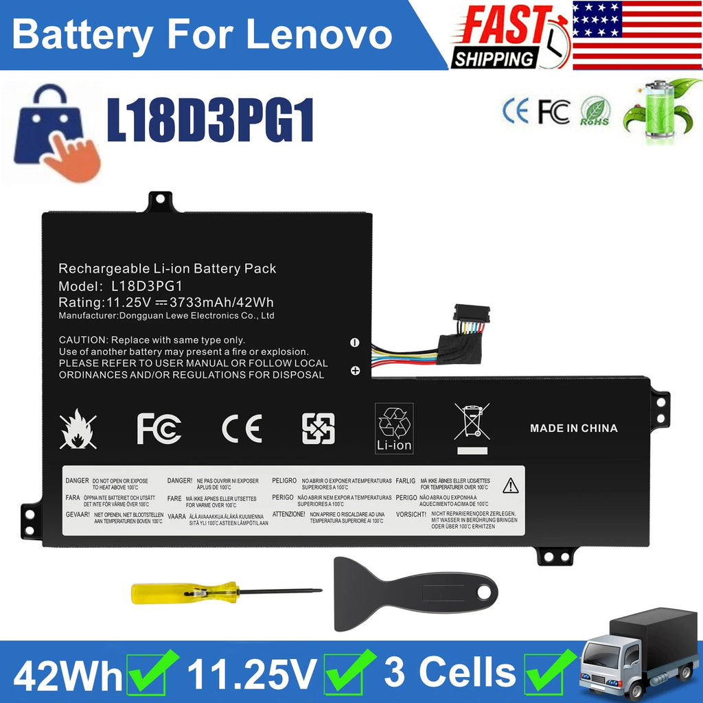 ?42Wh New L17L3PB0 L17M3PB0 Battery For Lenovo 100e 300e 500e Chromebook Series