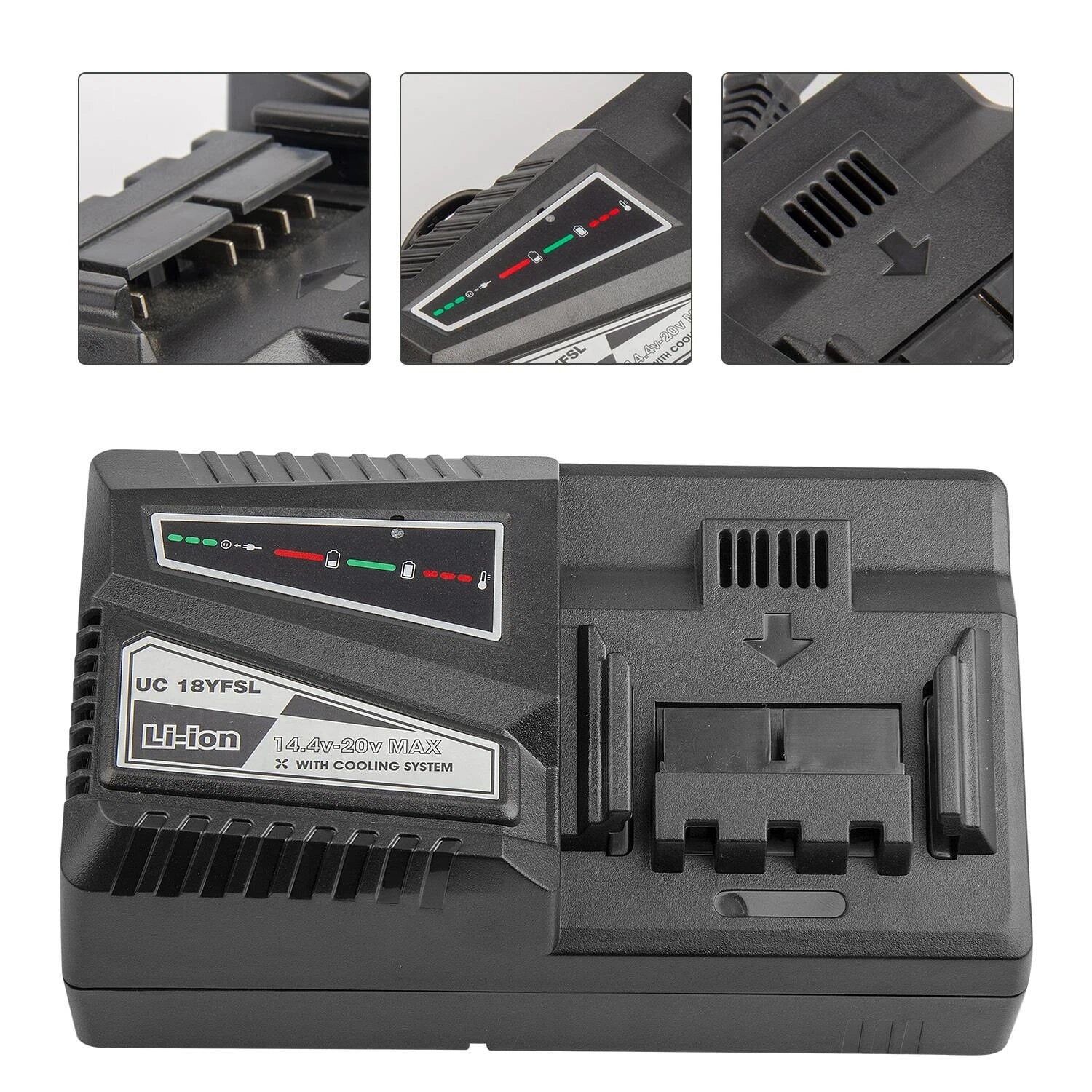 Battery Charger for Hitachi 14.4V-18V BSL1815 BSL1830 BSL1840 BSL1850 UC18YRSL