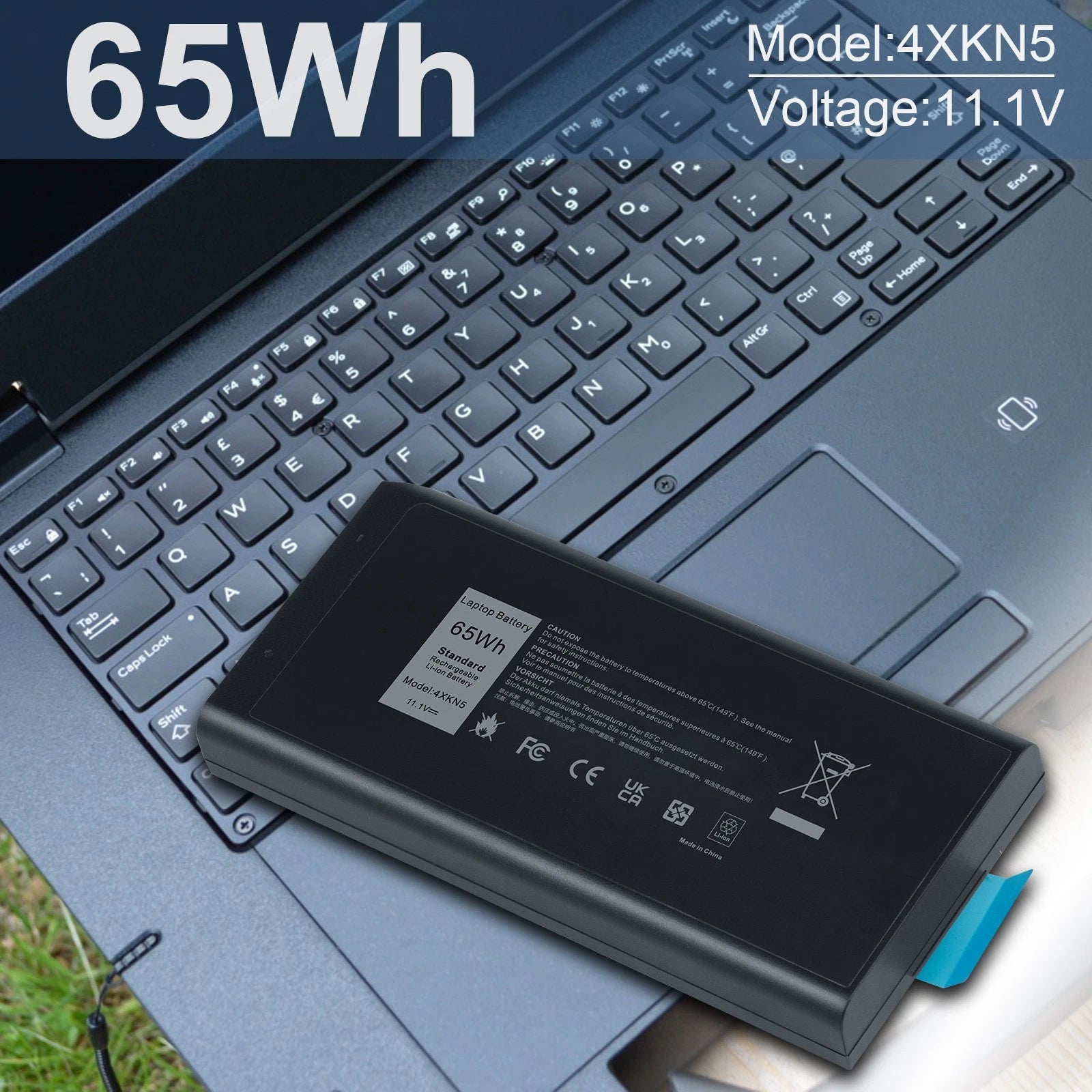 ??LOT 4XKN5 Battery For Dell Latitude E5404 7404 5414 Rugged Extreme 65Wh 6Cells