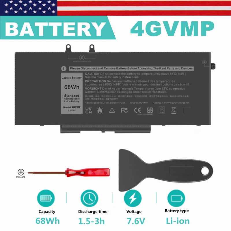 4GVMP For DELL LATITUDE 5400 5410 5500 5510 Precision 3540 3550 BATTERY 9JRYT