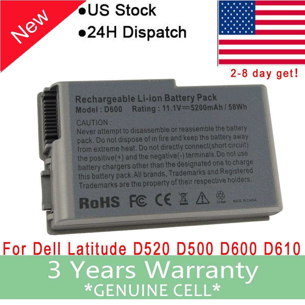 Fancy Laptop Battery for Dell Latitude D500 D505 D510 D520 D530 D600 D610 c1295
