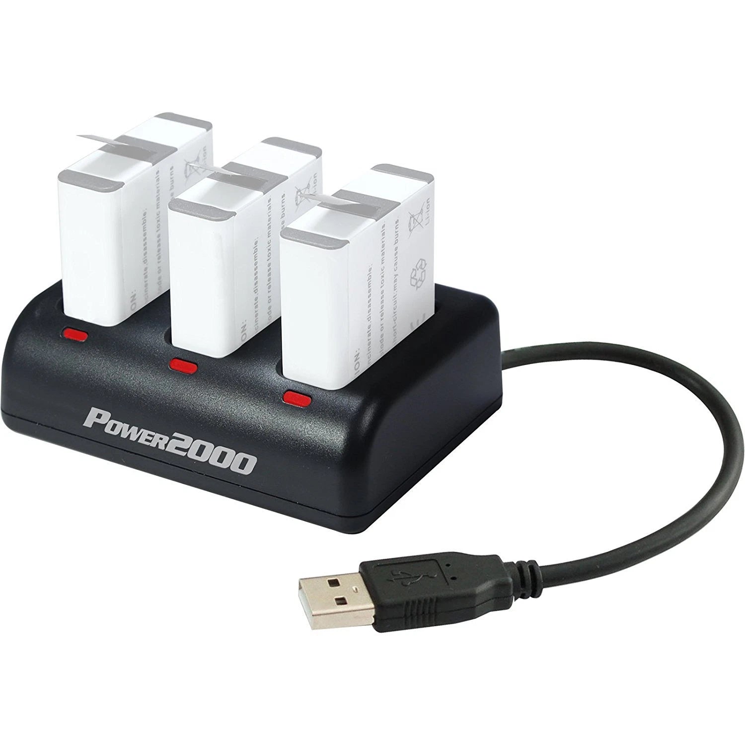 Power2000 PT-G5T 3 Bay Professional Battery Charger for GoPro HERO5, AABAT-001