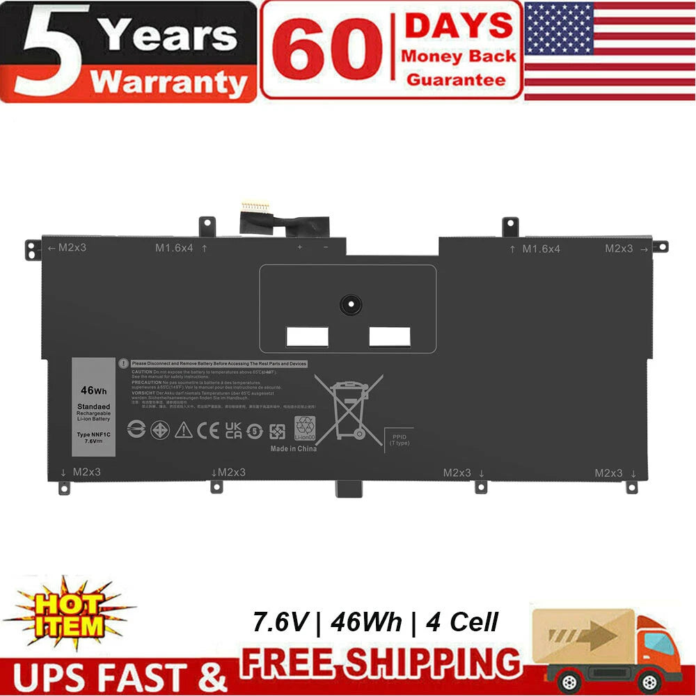 Battery NNF1C 46Wh for Dell XPS 13 9365 2in1 2017 Series 13-9365-D1605TS 0NNF1C