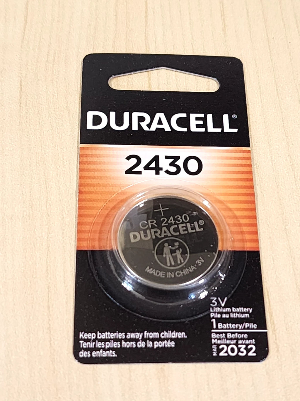 2 Packs DURACELL CR2430 ECR2430 3V Coin Cell Lithium Battery EXP. 03/2032
