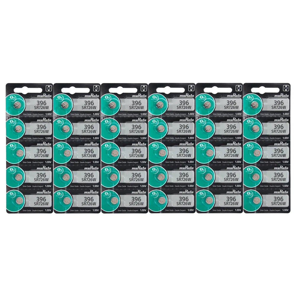 Murata SR726W 396 Watch Battery 1.55V 30 Pack