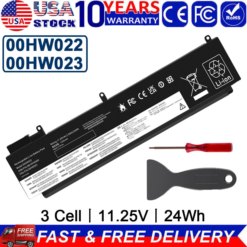 Battery For Lenovo Thinkpad T460s T470s Series 00HW022 00HW023 / Charger