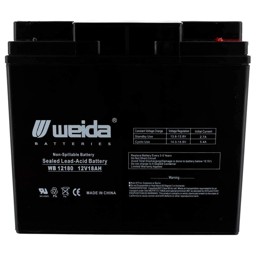 NEW 12V 18Ah SLA Battery WB12180IT For UB12180 PS12180 WKA12-18NBL