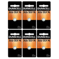 6 x 303/357 Duracell Silver Oxide Batteries (AG13, SR44, SR44W, EPX76, 76B)