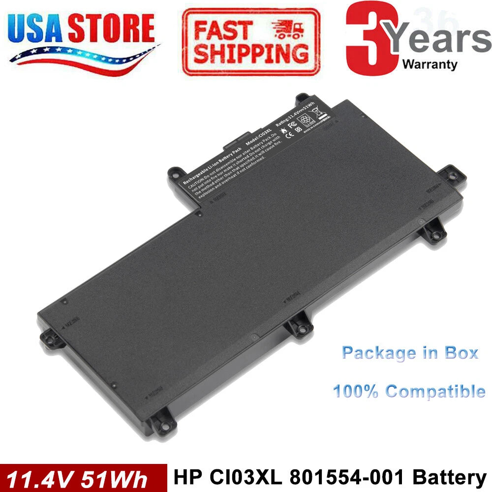 Battery CI03XL for HP ProBook 640 645 650 655 G2 Notebook 801554-001 HSTNN-LB6T