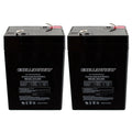 NEW 2pc Exell 6V 4.5Ah SLA Battery WB645 For UB645, D5733, NP4.5-6