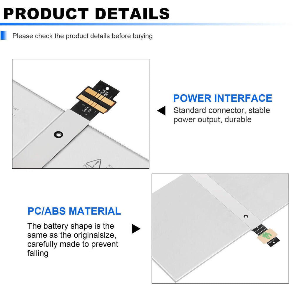 Battery for Microsoft Surface Pro 4 1724 12.3" Type G3HTA027H DYNR01 Stylus Pen