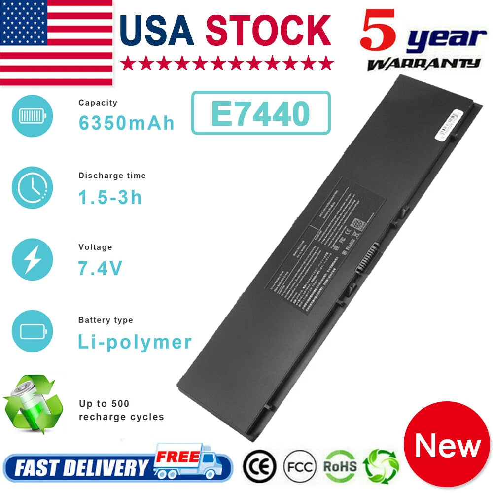 PFXCR 34GKR Battery For Dell Latitude 14 7000 E7440 E7450 E7420 T19VW 3RNFD 47Wh